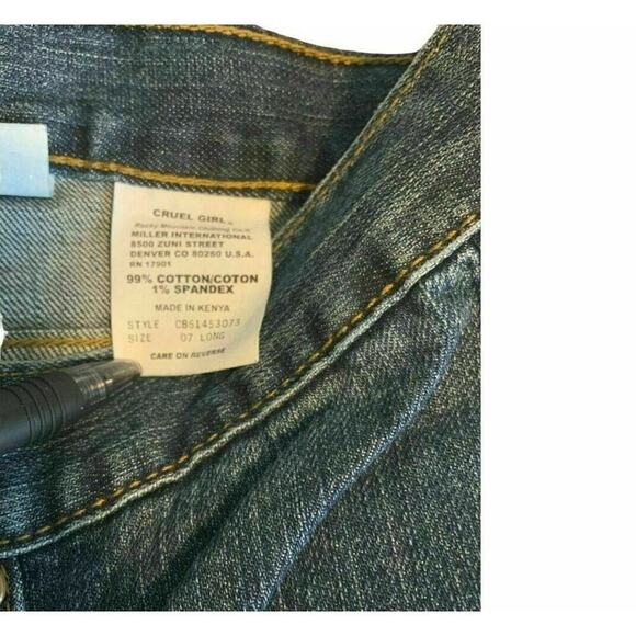 Cruel Girl Dakota Jeans Womens Size 29 Slim Stretch Straight 7 Long Denim NEW - Picture 9 of 11